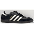 thumbnail image 4 of Adi-das Samba Mens 12.5 Shoes Black Leather Sneaker Soccer Casual White Stripes, 4 of 6