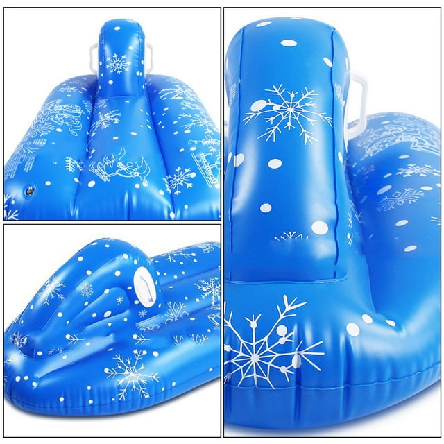Mobutofu Snow Tube for Sledding Inflatable Snow Tube Sky-blue for Outdoor Activities 1Pack