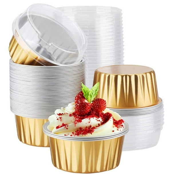 Molde para Hornear, para Pudín, Freidora de Aire, Caja de Papel de Aluminio de Color Especial, para Hornear Pasteles, Tazón Redondo, Caja para Pasteles, Negro y