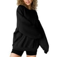 thumbnail image 2 of PENGXIANG Femmes Sweat-Shirt en Vrac Manches Longues Manches Courtes Mode Molleton Sport Chaud Home Tops Armée Vert L, 2 of 9