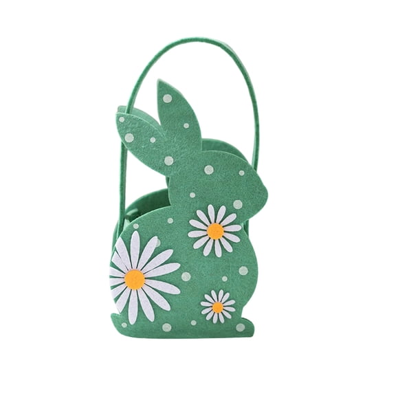 Rabbit Shaped Easter Candy Gift Bag, Portable Festive Holiday Packaging for Treats, Party Favors & Egg Hunt Prizes, 8.27×4.72×3.54 inch
