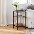 VASAGLE 3Tier End Table Nightstands Set of 2 Side Table with Storage Shelf for Living Room