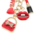 thumbnail image 6 of Viveous Creative Fashion Red Lip Keychain Sparkly Rhinestones Keychain Bling Crystal Car Keychain Women Purse Charms Handbag Hanging Ornament Backpack Keychain, 6 of 10