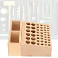 thumbnail image 4 of 48 Holes Storage Rack Leather Craft Tool Holder Box Leather DIY Tool Holder Case 48 Holes Rack, 4 of 12