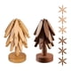 thumbnail image 1 of SGACAI Posavasos de madera con forma de árbol, salvamanteles de madera para platos calientes, forma decorativa de árbol de Navidad, 1 of 7