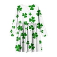 thumbnail image 5 of Lvshlubb Little Girl Dresses St. Patrick's Day Casual A Line Dress Cute Long Sleeve Princess Dress Size 4-14, 5 of 6