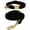 Black, variant on JOLLGII Personalized Bell Collar and Leash Set With Engraved Name and Phone, Classic Quilted Style, Cat and Small Dog Matching Set, Breakaway Buckle, Comfort Padded Handle(L,White)