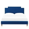 thumbnail image 5 of Modway Liva Performance Velvet Full Bed in Navy, 5 of 10