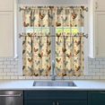 thumbnail image 3 of Colorful Vintage Rooster1(1) Kitchen Curtain Valance 3 Piece Home Curtains and Valance Set Curtain Sink Window Decor Window Treatment Tier 27.5x36 Length, 3 of 6