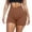 Coffee, variant on Fiaer Crossover Biker Shorts for Women No Front Seam V High Waist Yoga Workout Gym Shorts with Tummy Control Green XL