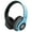 Blue, variant on ijoy matte finish premium rechargeable wireless headphones bluetooth over ear headphones foldable headset with mic (srg-lime)