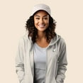 thumbnail image 4 of Dalix Heartly Ghost Embroidered Fleece Zip Hoodie Cold Fall Winter Women in Bone S Small, 4 of 5