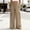 Khaki, variant on Wide Leg Pants for Womens Casual Loose Cozy Sweatpants High Waisted Lounge Flowy Pleated Trousers With Pockets