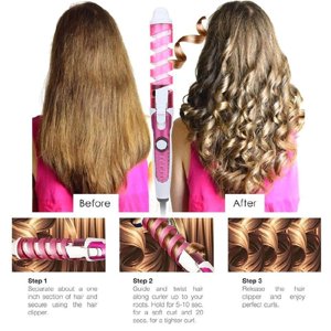 fastboy Ceramic Hair Curling Iron Wand Electric Hair Iron EU pink