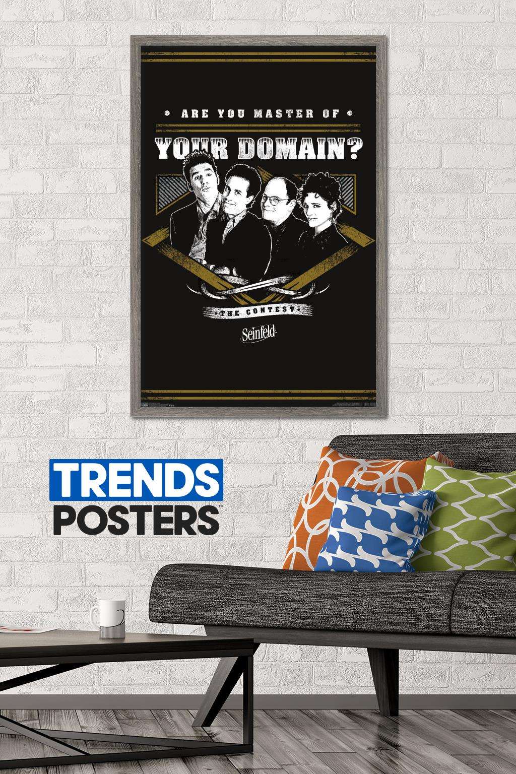Seinfeld - Domain Wall Poster, 22.375" x 34", Framed