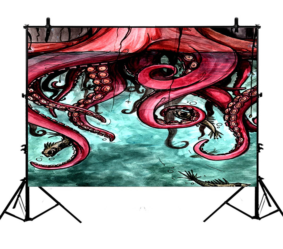 GCKG 7x5ft Octopus Photography Backdrop,Unique Octopus Abstract Art ...