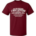 thumbnail image 2 of OXI T-Shirt - On The Outside I May Appear, Basic Casual T-Shirt for Men's and Women Fleece T-Shirt Short Sleeve - Cardinal Red 3X-Large, 2 of 3