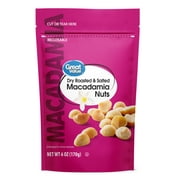Great Value Dry Roasted & Salted Macadamia Nuts, 6 oz