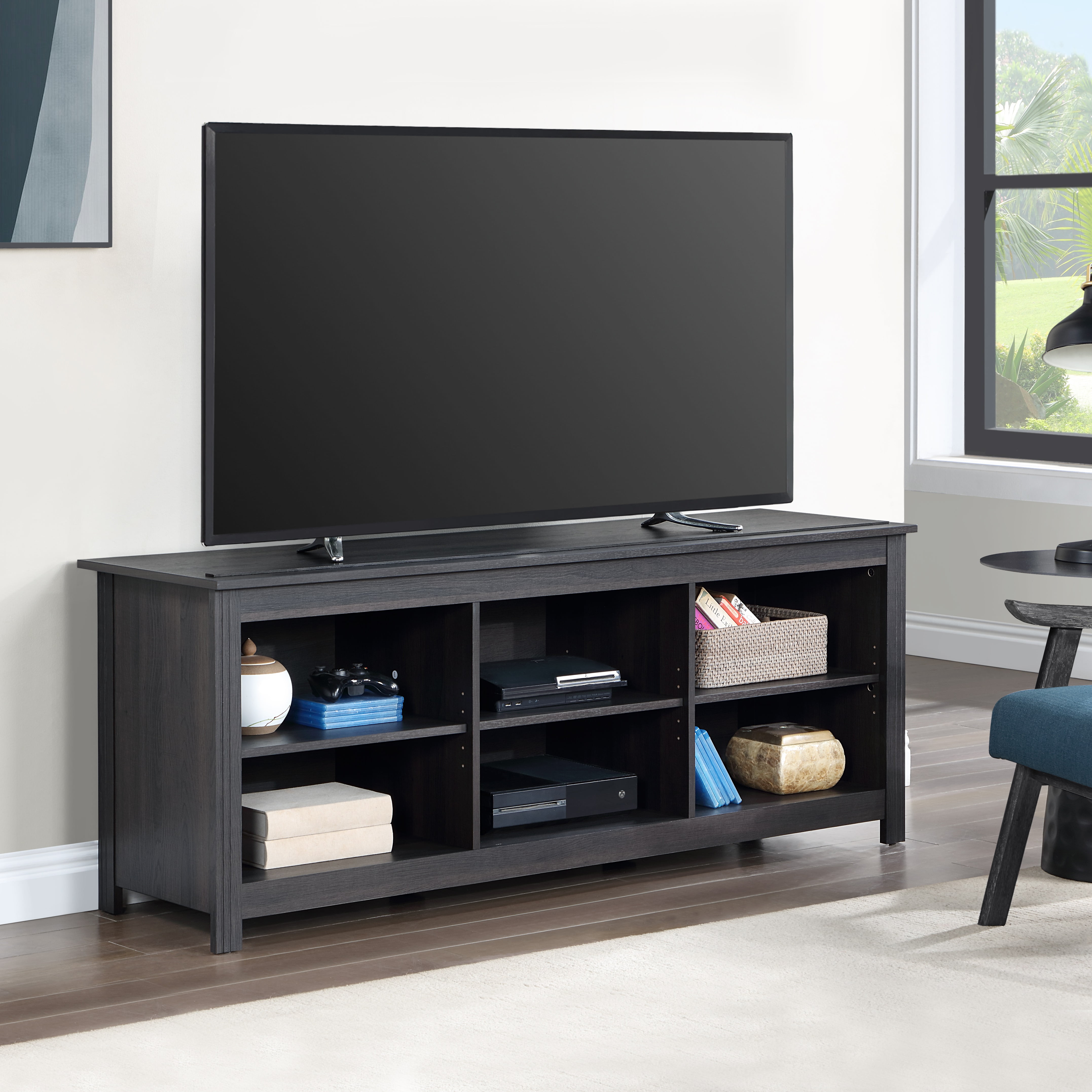 Mainstays Adjustable Shelf TV Stand for TVs up to 70", Espresso