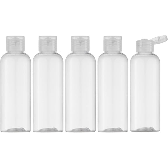 3. 4 oz Travel Bottles Toiletries, Plastic Travel Size Containers Shampoo Conditioner TSA Approved, Empty Small Squeeze Lotion, Clear Leak Proof Mini Liquid Tube Refillable