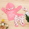 thumbnail image 5 of LNMQLPDBS Toddler Girl Clothes Hoodie Set Infant Dino Graphic Pullover and Cuffed Jogger Pants with Matching Headband Toddler Cute 3 Piece Outfit for Holiday Daily Wear, 5 of 9