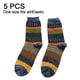 thumbnail image 2 of Xiao Hua Calcetines gruesos de lana para hombre, cálidos, de invierno, con estampado retro, 5 pares, multicolor, 2 of 5