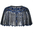 thumbnail image 3 of PrettyGuide Women's 1920s Shawl Beaded Sequin Deco Evening Cape Bolero Flapper Cover up, 3 of 5