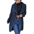 thumbnail image 1 of Txlixc Abrigo de lana femenino, chaqueta de manga larga con solapa de contraste, otoño e invierno Txlixc moda, 1 of 8