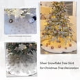 thumbnail image 4 of Vafful Christmas Tree Skirt 36'' White Tree Skirt Xmas Faux Fur Tree Skirts Christmas Decorations for Holiday Tree Ornaments Christmas Party Home Decorations with Sequin Silver Snowflakes, 4 of 6