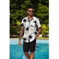 thumbnail image 2 of COOFANDY Men's Hawaiian Matching Set Summer Tropical Beach Shirt 2 Piece Outfits Flower Button Down Shirts and Shorts, 2 of 8