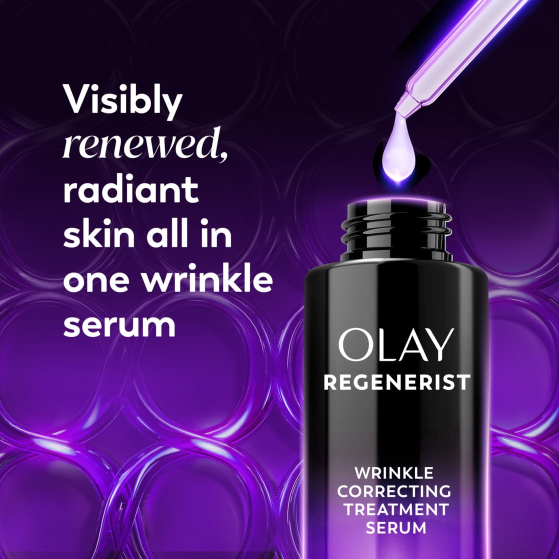 Olay Regenerist Anti-Aging Night Serum, Hydrating & Wrinkle Correcting Treatment, 30mL (1.0 fl oz)