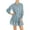 Blue Multi, variant on Poupette St Barth Womens Tesorino Picot Trim Mini Shirtdress