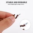 thumbnail image 6 of Uxcell 50pcs Cup Ceiling Hooks 1/2 Inch Metal with Vinyl Coated Screw in Holder Brown, 6 of 7