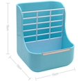 thumbnail image 3 of 2 in 1 Pet Feeder and Grass Frame for Rabbits Chinchillas Big Guinea Pigs Small Animals Anti-bite with Fixed Set (Blue), 3 of 4