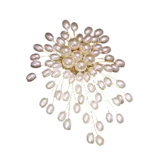 Necvior Handmade Pearls Brooch Handmade Lapel Accessories Women's Clothing Accessory