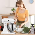 thumbnail image 5 of Food-Grade Wood Mixer Slider For Kitchen aid 4.5-5 Qt Bowl Lift Stand Mixer. Appliance Sliding Mat For Artisan, Kitchen Countertop Storage Accessories (Brown), 5 of 5