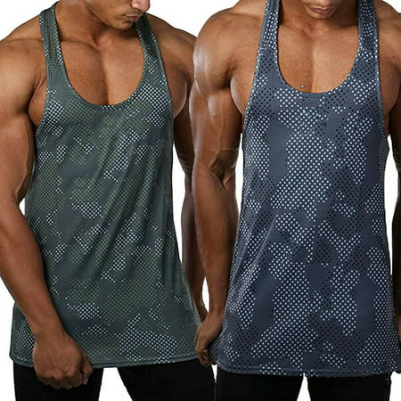 Gym Men Bodybuilding Tank Top Muscle Stringer Athletic Fittness Shirt Clothes
