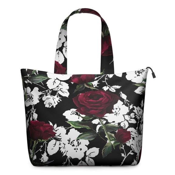 Pioneer Flower Floral Print Pattern Travel Tote Bags for Women Carry On,Large Weekender Bags for Women Travel,Multi Functional Duffle Bag for Work,Shopping,Sports