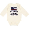 thumbnail image 3 of Inktastic Fireman Daddy is a Firefighter Boys or Girls Long Sleeve Baby Bodysuit, 3 of 5