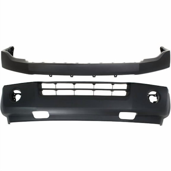 Pair Bumper Covers Facias Set of 2 Front Upper for Ford Expedition 2007-2014