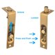 thumbnail image 4 of Uxcell 2 Pcs Pestillo Empotrado 4" x 0.87", Cerradura de Puerta Francesa de Acero Inoxidable con Deslizamiento Oculto, Pestillo para Puerta Doble de Madera Compuesta, Tono de Latón, 4 of 6