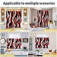 thumbnail image 6 of Red Stripe Kitchen Curtains 63 Inch Length, Grey White Ombre Geometric Modern Abstract Grommet Top Bedroom Living Room Curtains, Light Filtering Cafe Curtain Drapes 2 Panels Set 84''x63'', 6 of 9