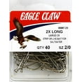 thumbnail image 5 of Eagle Claw 066NFH-2/0 2X Long Shank Offset Hook, Nickel, Size 2/0, 40 Pack, 5 of 5
