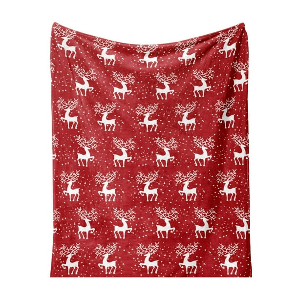 Manta de franela navideña con estampado navideño para la siesta del sofá del dormitorio