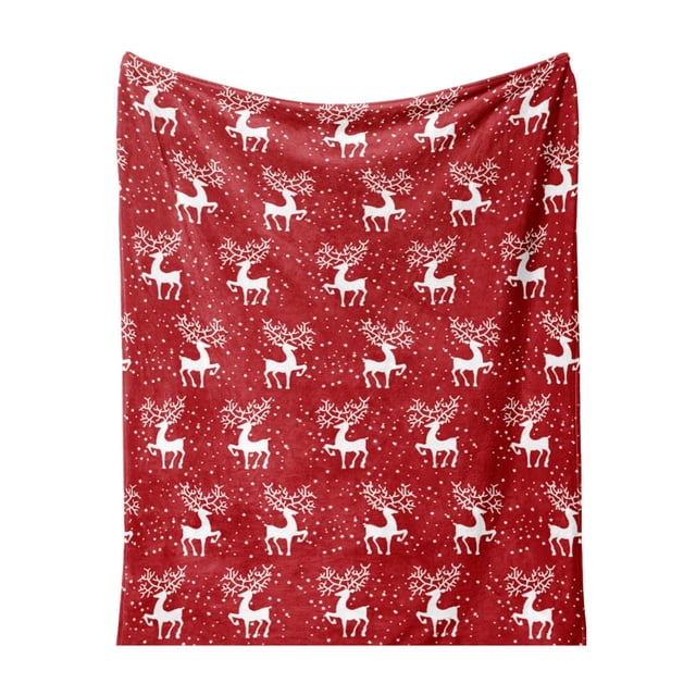 RKSTN Christmas Blanket Christmas Flannel Blanket Christmas Printed Bedroom Sofa Nap Blanket Christmas Throw