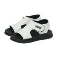 thumbnail image 2 of Nwiuh Kids Sandals Open Toe Lightweight Soft Summer Walking Sandal Beach Casual Holiday Vacation Outdoor Shoes for Kids (White, 6), 2 of 5