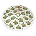 thumbnail image 2 of Christmas Tree Skirt, Sloth Sitting Tropical Leaves Christmas Tree Decorations Indoor, Tree Skirts Mat With Tassel Trim for Halloween New Year Holiday Christmas Party Decor 30 Inches, 2 of 7