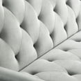 thumbnail image 4 of 71 Inches Velvet Futon Sofa Bed with 2 Pillows,Modern Convertible Futon Couch with Adjustable Backrest,Gray, 4 of 7