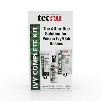 Tecnu Ivy Complete Kit, Poison Ivy Kit with Poison Ivy Scrub, Itch & Pain  Gel & Detox Wipes