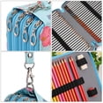 thumbnail image 4 of Colored Pencil Case- 200 Slots Pencil Holder Pen Bag Large Capacity Pencil Organizer with Handle Strap Handy Colored Pencil Box with Printing Pattern Flamingo,Blue, 4 of 7